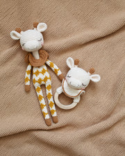 Patti Oslo Goldie the Giraffe Teething Ring I caramel Teething Rings & Rattles & Baby Gym Toys