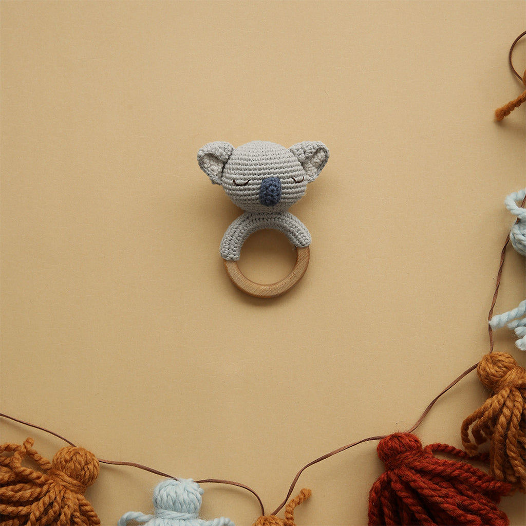 Patti Oslo Koala the Teething Ring | raf with bell Teething Rings & Rattles & Baby Gym Toys