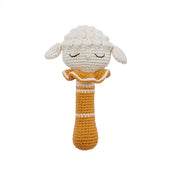Patti Oslo Lamb Rattle | ochre Teething Rings & Rattles & Baby Gym Toys