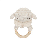 Patti Oslo Lamb the Teething Ring | ecru with bell Teething Rings & Rattles & Baby Gym Toys