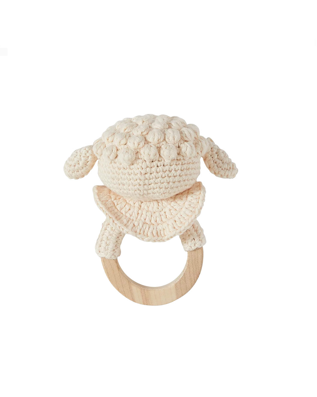 Patti Oslo Lamb the Teething Ring | ecru with bell Teething Rings & Rattles & Baby Gym Toys