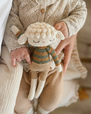Patti Oslo Lara Lamb | caramel striped sweater Organic Soft Toys