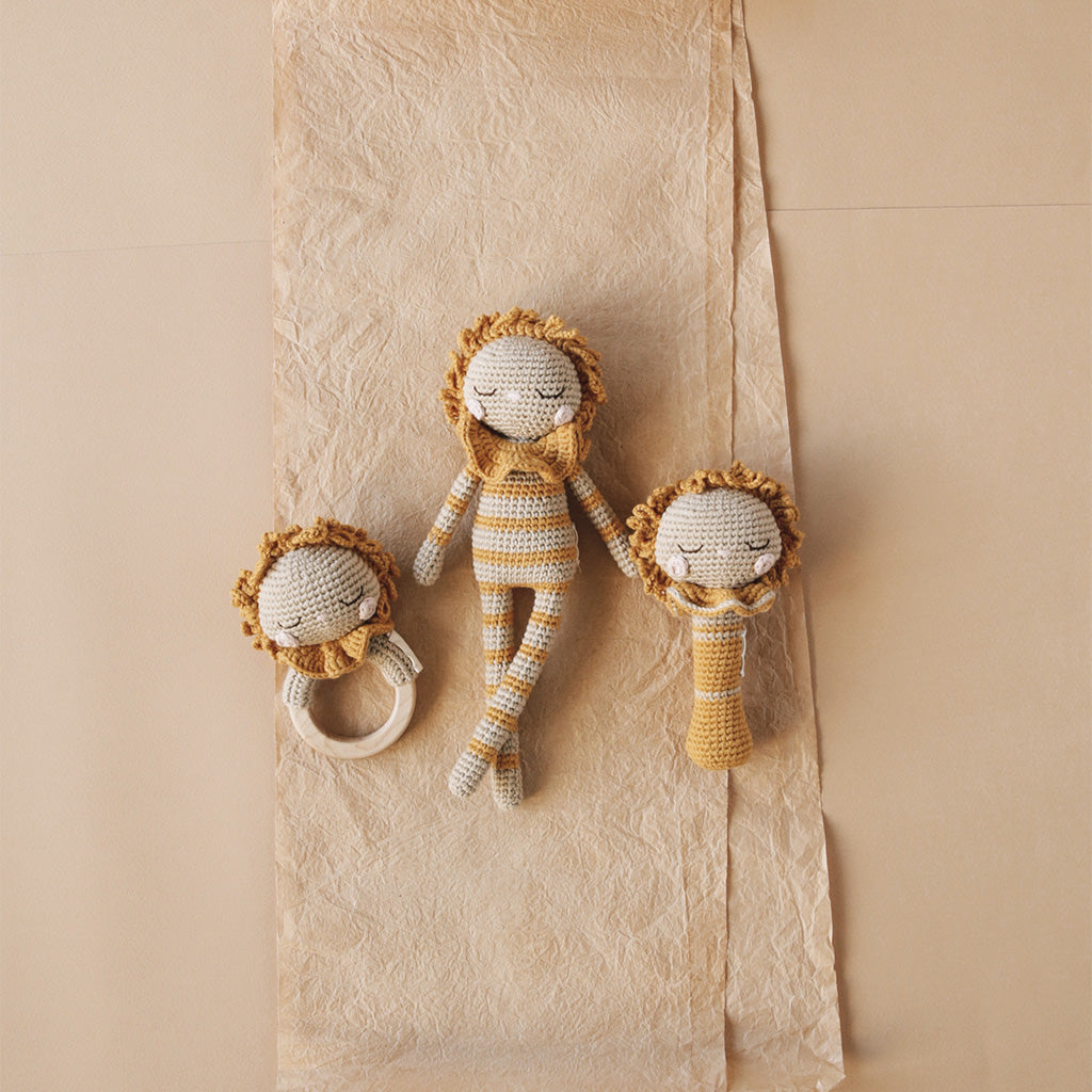 Patti Oslo Lenni the Lion Teething Ring | with bell Teething Rings & Rattles & Baby Gym Toys