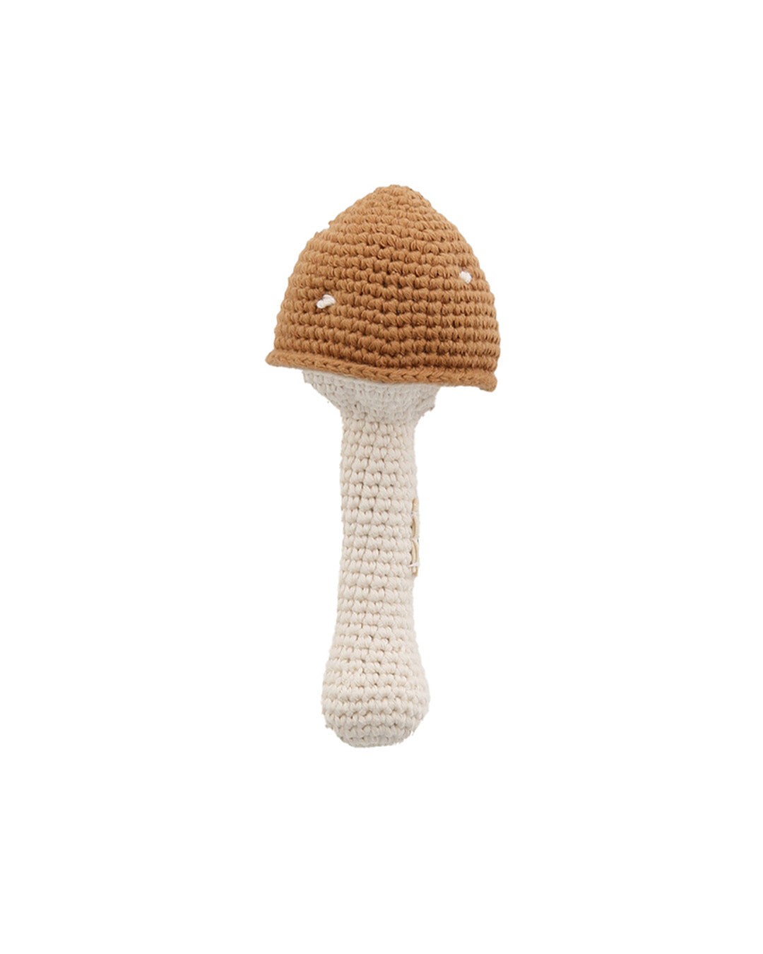 Patti Oslo Mushroom Rattle caramel | with bell Teething Rings & Rattles & Baby Gym Toys