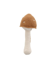 Patti Oslo Mushroom Rattle caramel | with bell Teething Rings & Rattles & Baby Gym Toys