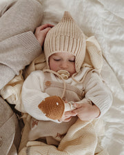 Patti Oslo Mushroom Rattle caramel | with bell Teething Rings & Rattles & Baby Gym Toys