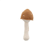 Patti Oslo Mushroom Rattle caramel | with bell Teething Rings & Rattles & Baby Gym Toys