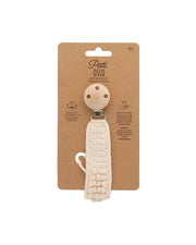 Patti Oslo Pacifier Clip Organic Cotton | cream Pacifier Clips