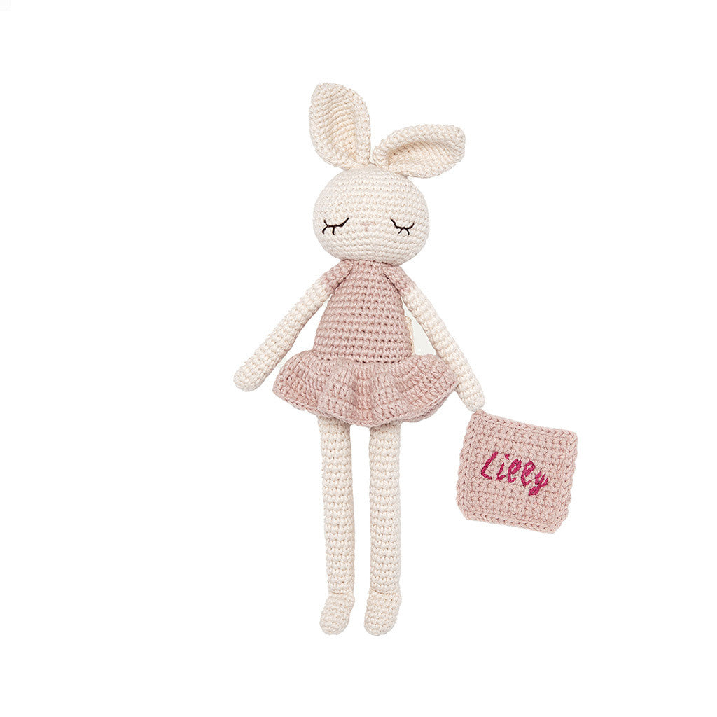 Patti Oslo Personalised Personalised Ballerina I rosa Organic Soft Toys