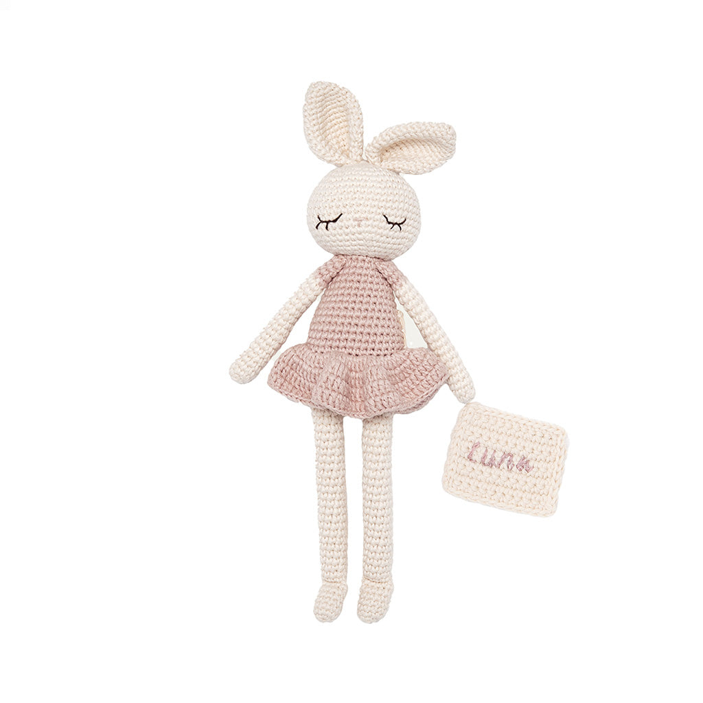 Patti Oslo Personalised Personalised Ballerina I rosa Organic Soft Toys