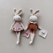 Patti Oslo Personalised Personalised Bunny | terracotta Organic Soft Toys