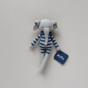 Patti Oslo Personalised Personalised Ellie Elephant | striped raf Organic Soft Toys