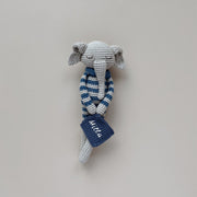 Patti Oslo Personalised Personalised Ellie Elephant | striped raf Organic Soft Toys