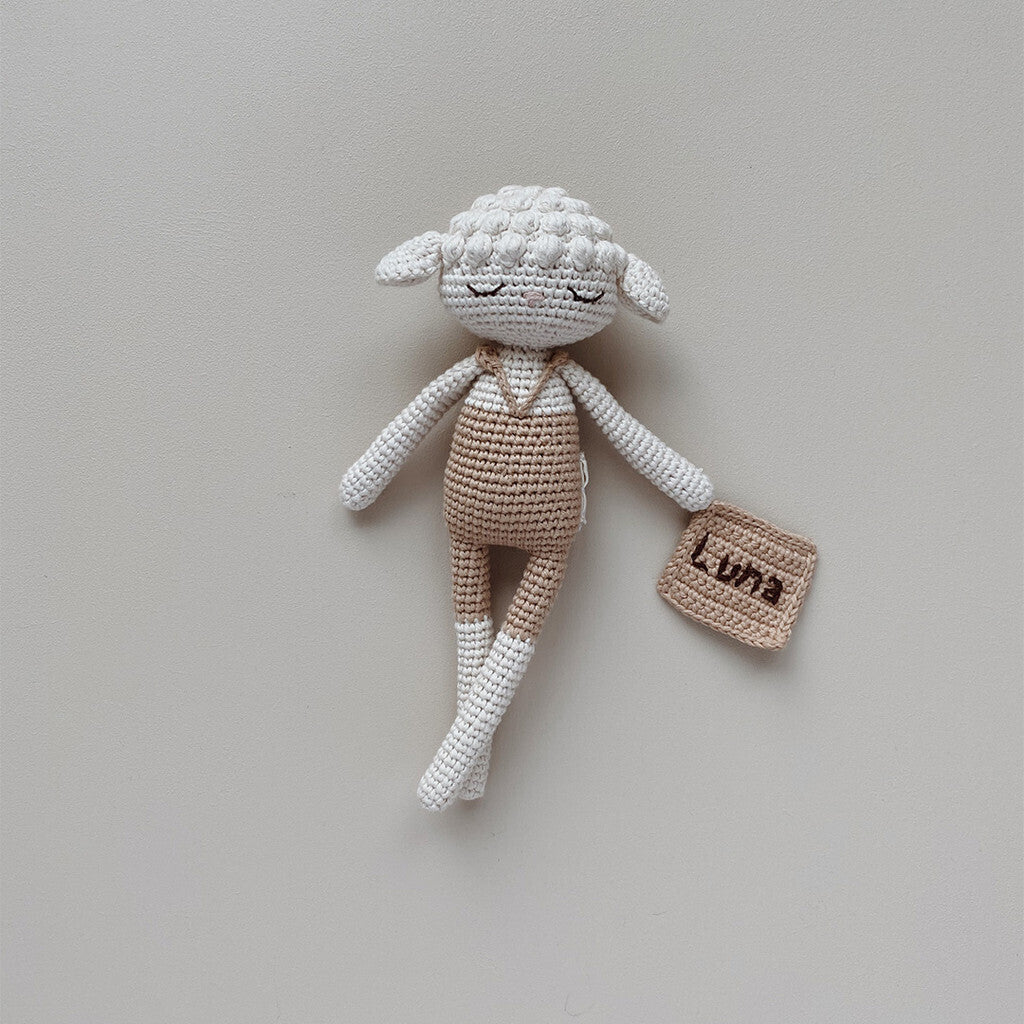 Patti Oslo Personalised Personalised Lamb I swimsuit beige Organic Soft Toys