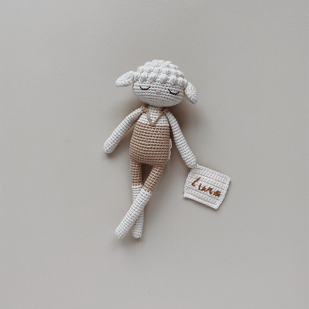 Patti Oslo Personalised Personalised Lamb I swimsuit beige Organic Soft Toys