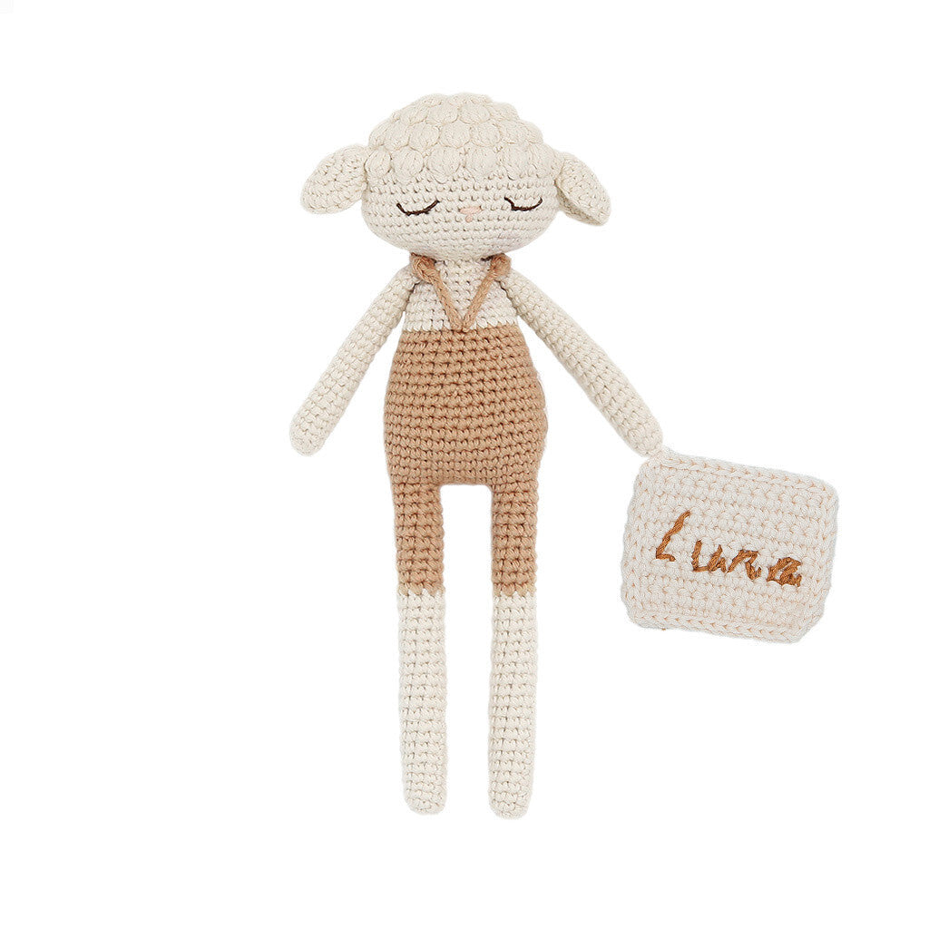 Patti Oslo Personalised Personalised Lamb I swimsuit beige Organic Soft Toys