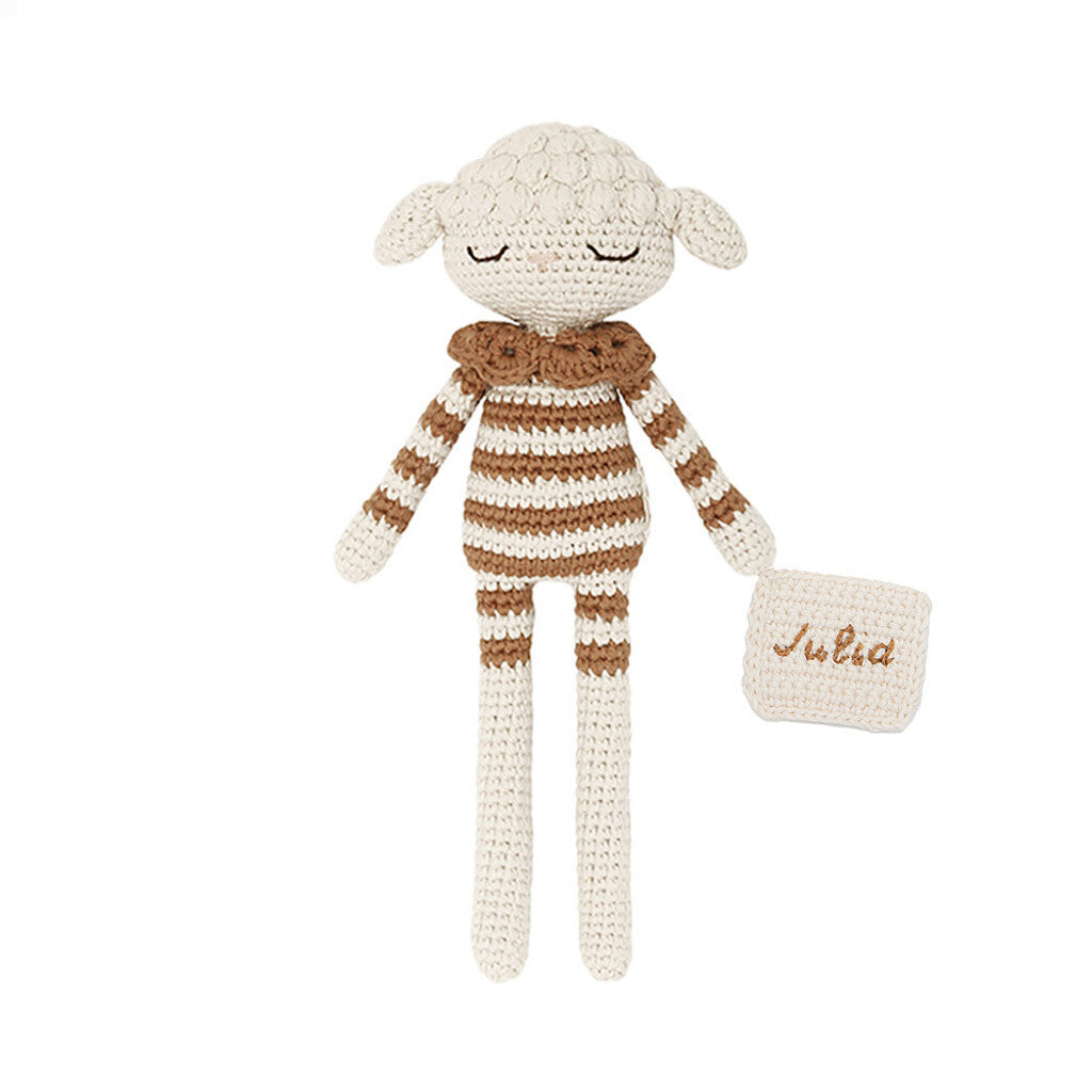 Patti Oslo Personalised Personalised Lea Lamb I caramel Organic Soft Toys