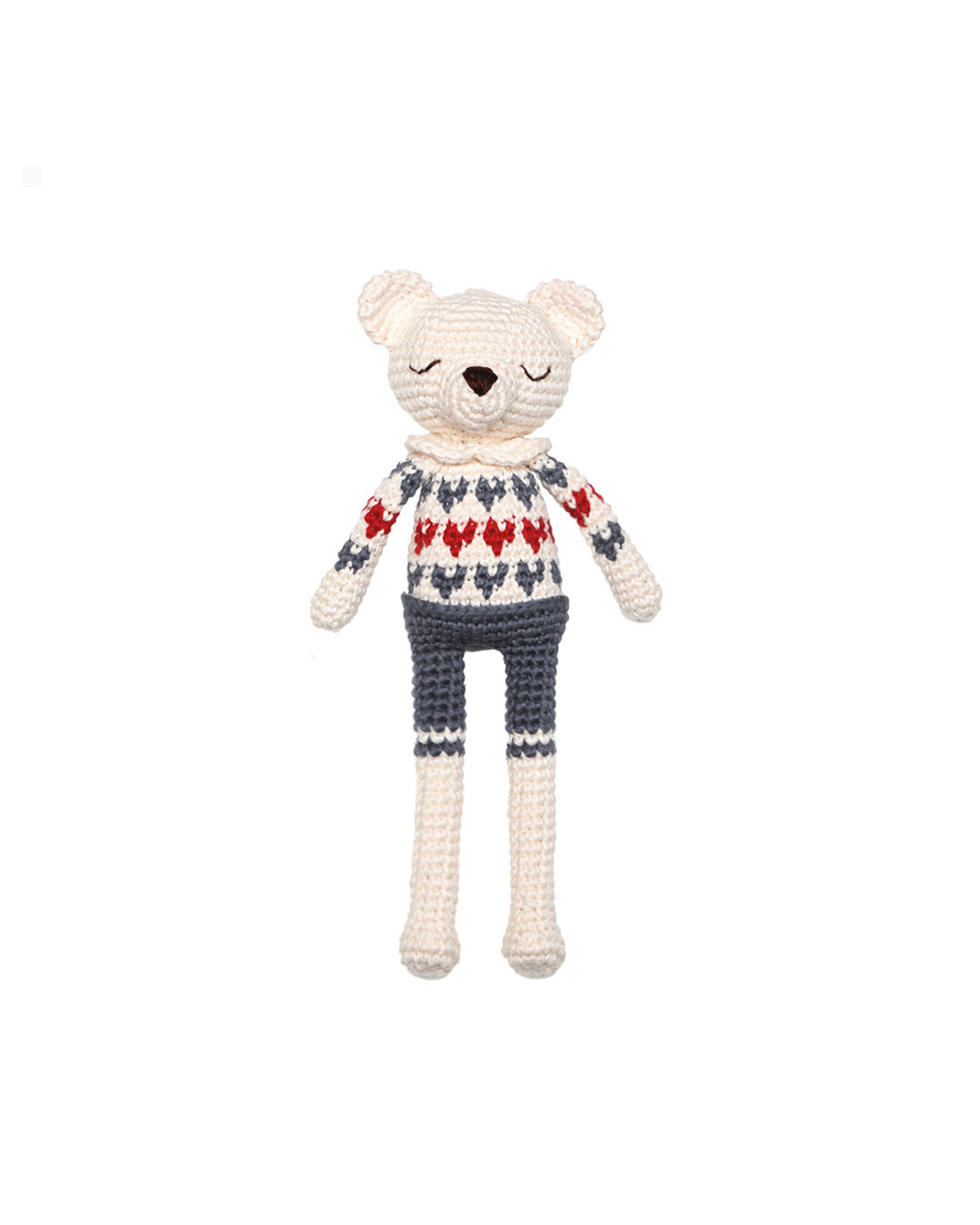 Patti Oslo Polar Bear Heart Sweater Organic Soft Toys