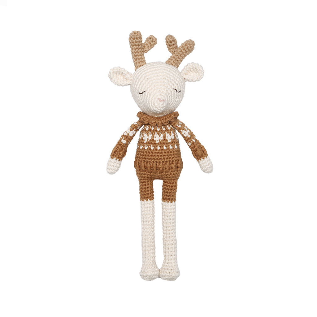 Patti Oslo Robin Reindeer I hearts sweater Organic Soft Toys