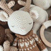 Patti Oslo Robin Reindeer I hearts sweater caramel Organic Soft Toys