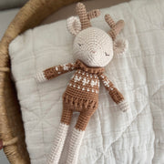 Patti Oslo Robin Reindeer I hearts sweater caramel Organic Soft Toys