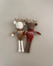 Patti Oslo Robin Reindeer I hearts sweater caramel Organic Soft Toys