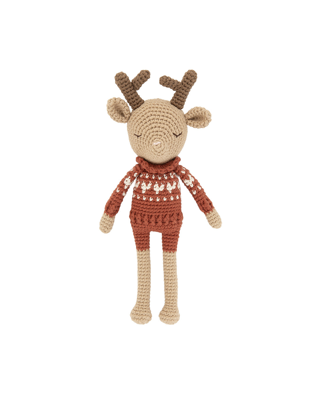 Patti Oslo Robin Reindeer I hearts sweater sienna Organic Soft Toys