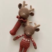 Patti Oslo Robin the Reindeer Rattle I cherry red Teething Rings & Rattles & Baby Gym Toys