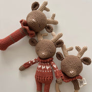 Patti Oslo Robin the Reindeer Rattle I cherry red Teething Rings & Rattles & Baby Gym Toys