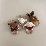 Patti Oslo Robin the Reindeer Teething Ring I cherry red Teething Rings & Rattles & Baby Gym Toys