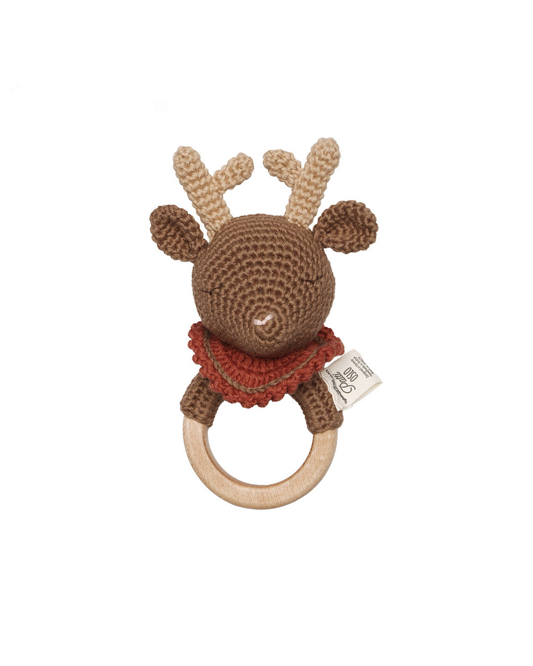 Patti Oslo Robin the Reindeer Teething Ring I cherry red Teething Rings & Rattles & Baby Gym Toys