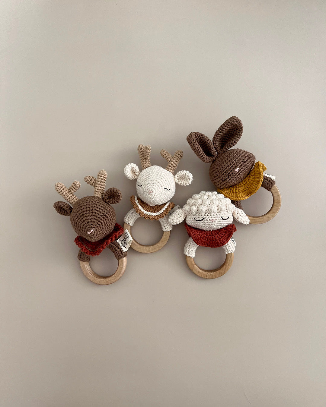Patti Oslo Robin the Reindeer Teething Ring I cherry red Teething Rings & Rattles & Baby Gym Toys