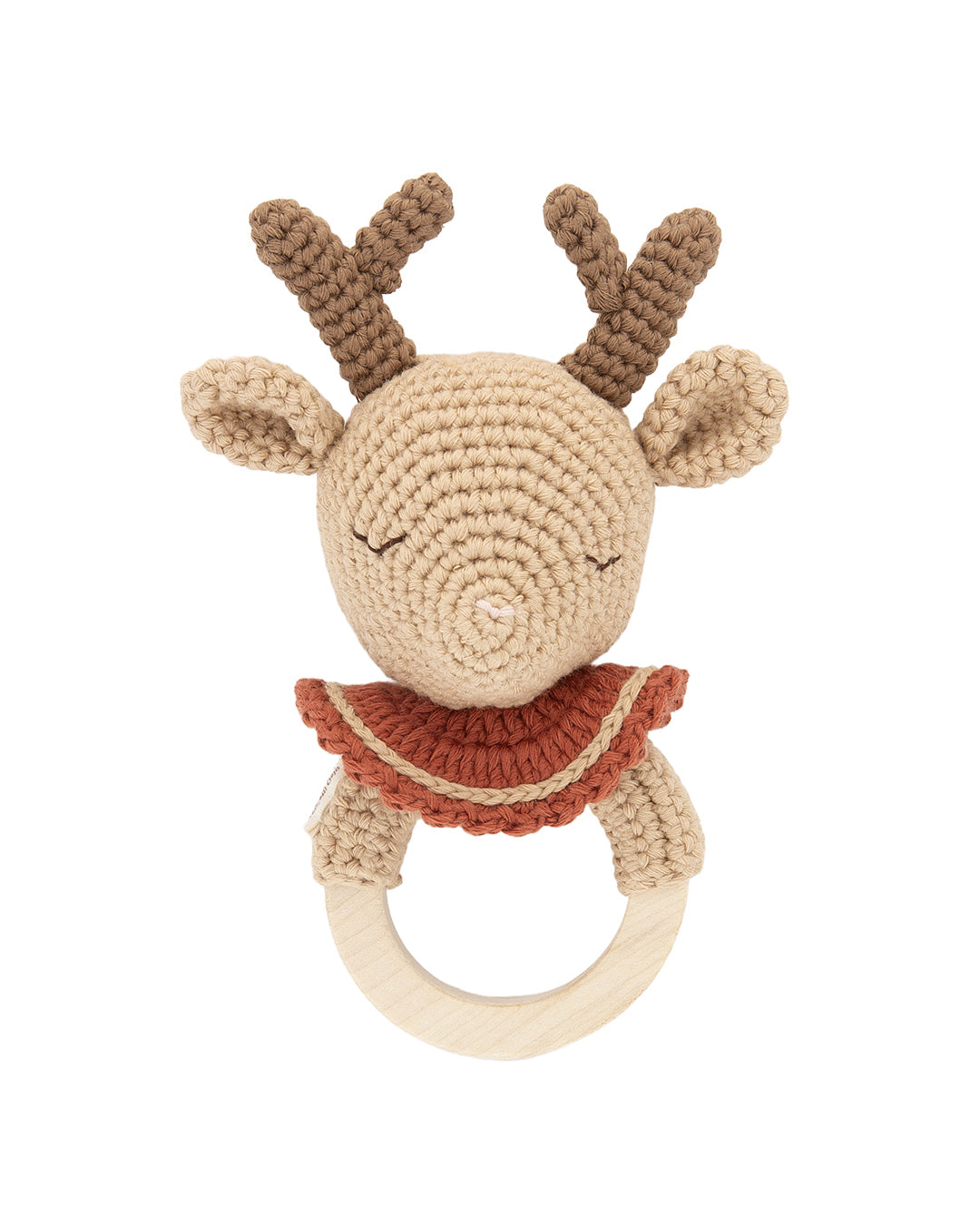 Patti Oslo Robin the Reindeer Teething Ring I sienna Teething Rings & Rattles & Baby Gym Toys
