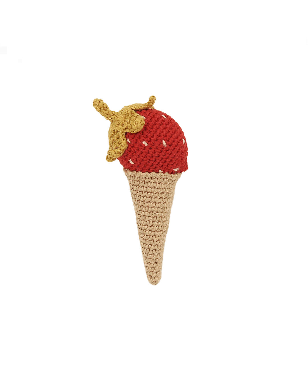 Patti Oslo Strawberry Ice Cream Rattle Teething Rings & Rattles & Baby Gym Toys