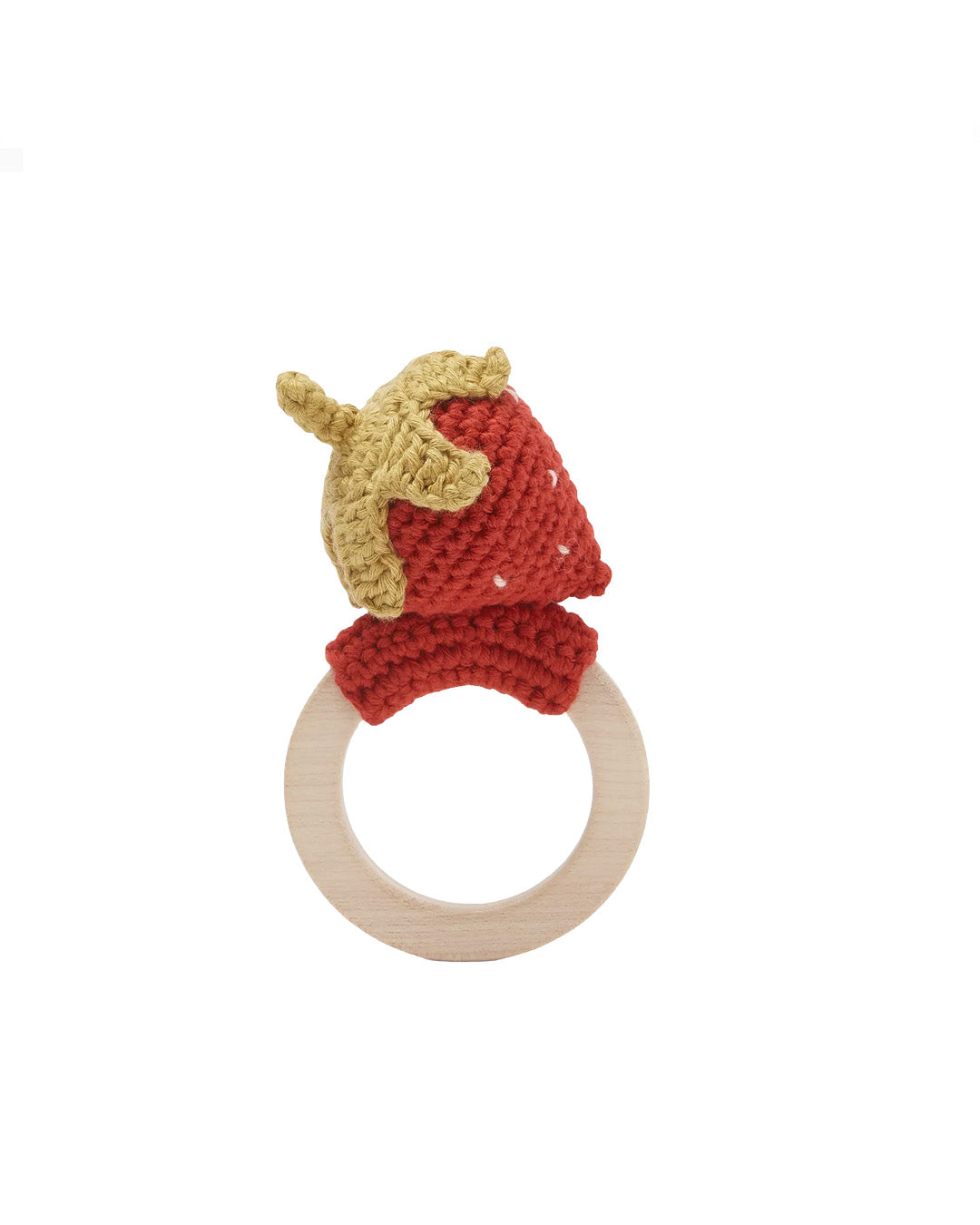 Patti Oslo Strawberry Teething Ring | with bell Teething Rings & Rattles & Baby Gym Toys