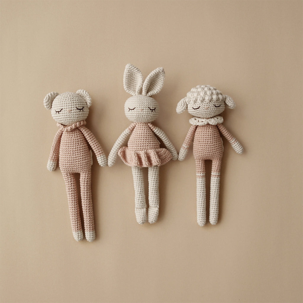 Patti Oslo Tiffani Teddy | rose Organic Soft Toys