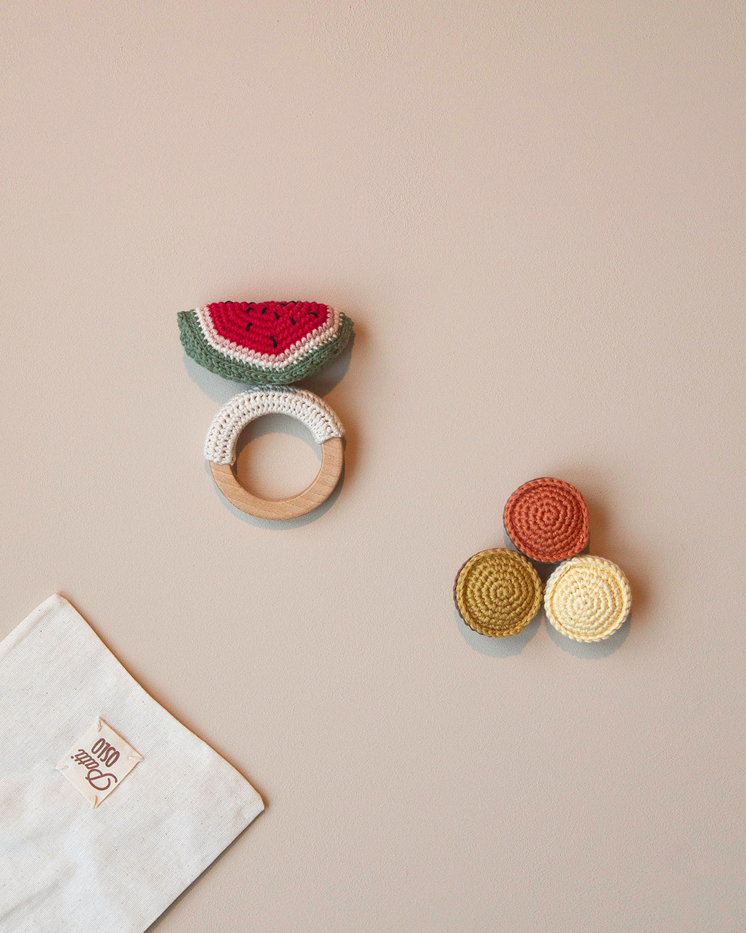 Patti Oslo Watermelon Teething Ring | with bell Teething Rings & Rattles & Baby Gym Toys